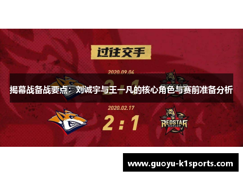 揭幕战备战要点:刘诚宇与王一凡的核心角色与赛前准备分析 揭幕战备战要点:刘诚宇与王一凡的核心角色与赛前准备分析