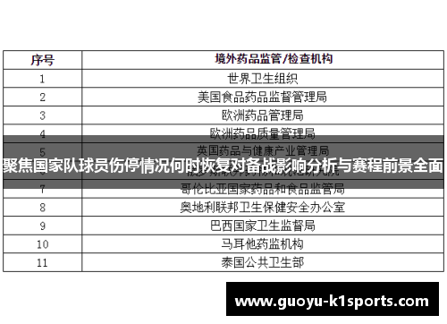 聚焦国家队球员伤停情况何时恢复对备战影响分析与赛程前景全面
